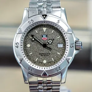 TAG HEUER Professional 1500 Diver's Watch Granite Dial Ref. WD1211-K-20 S.S. Bracelet