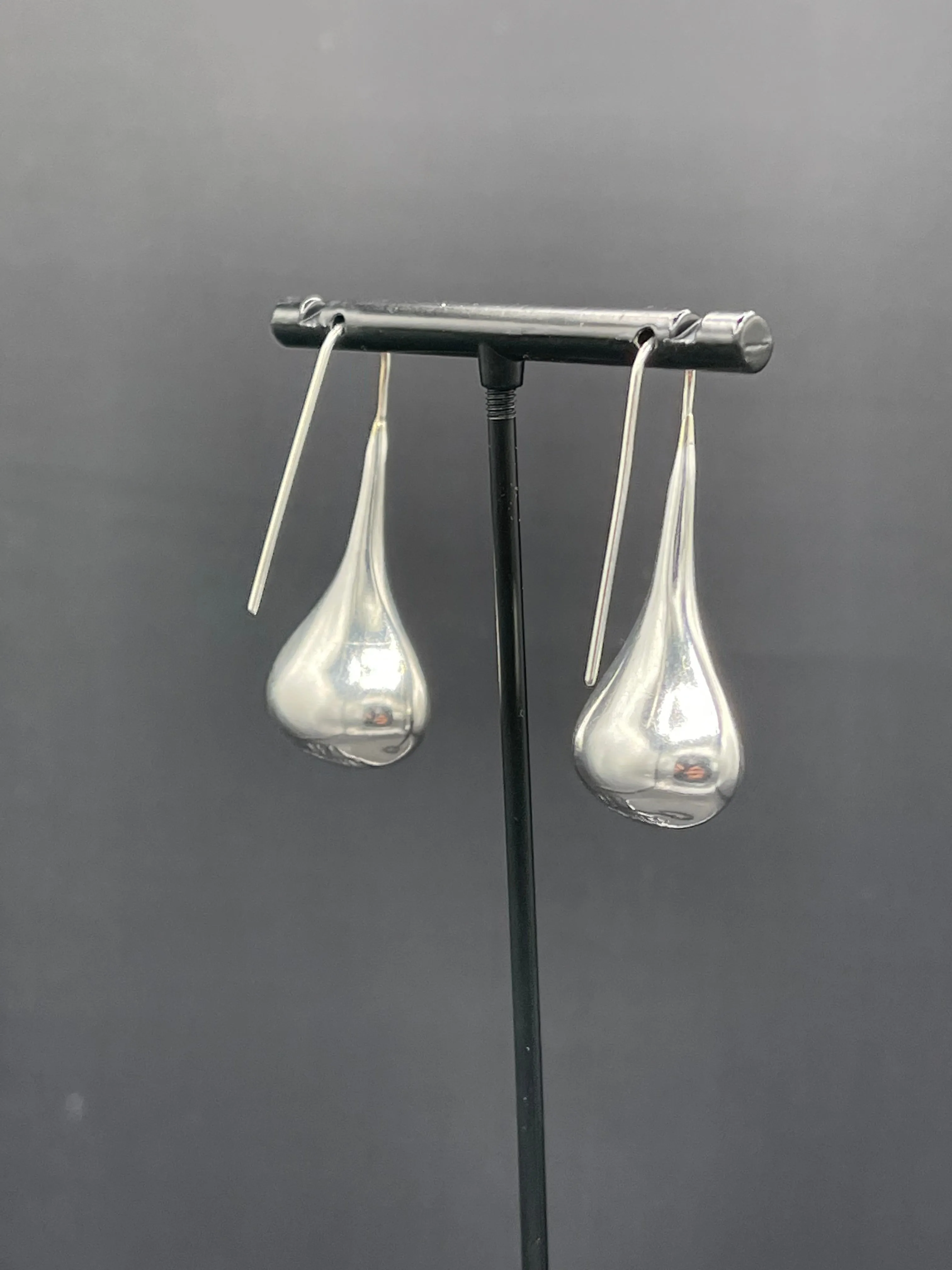Tear Drop Sterling Silver Dangle Earrings