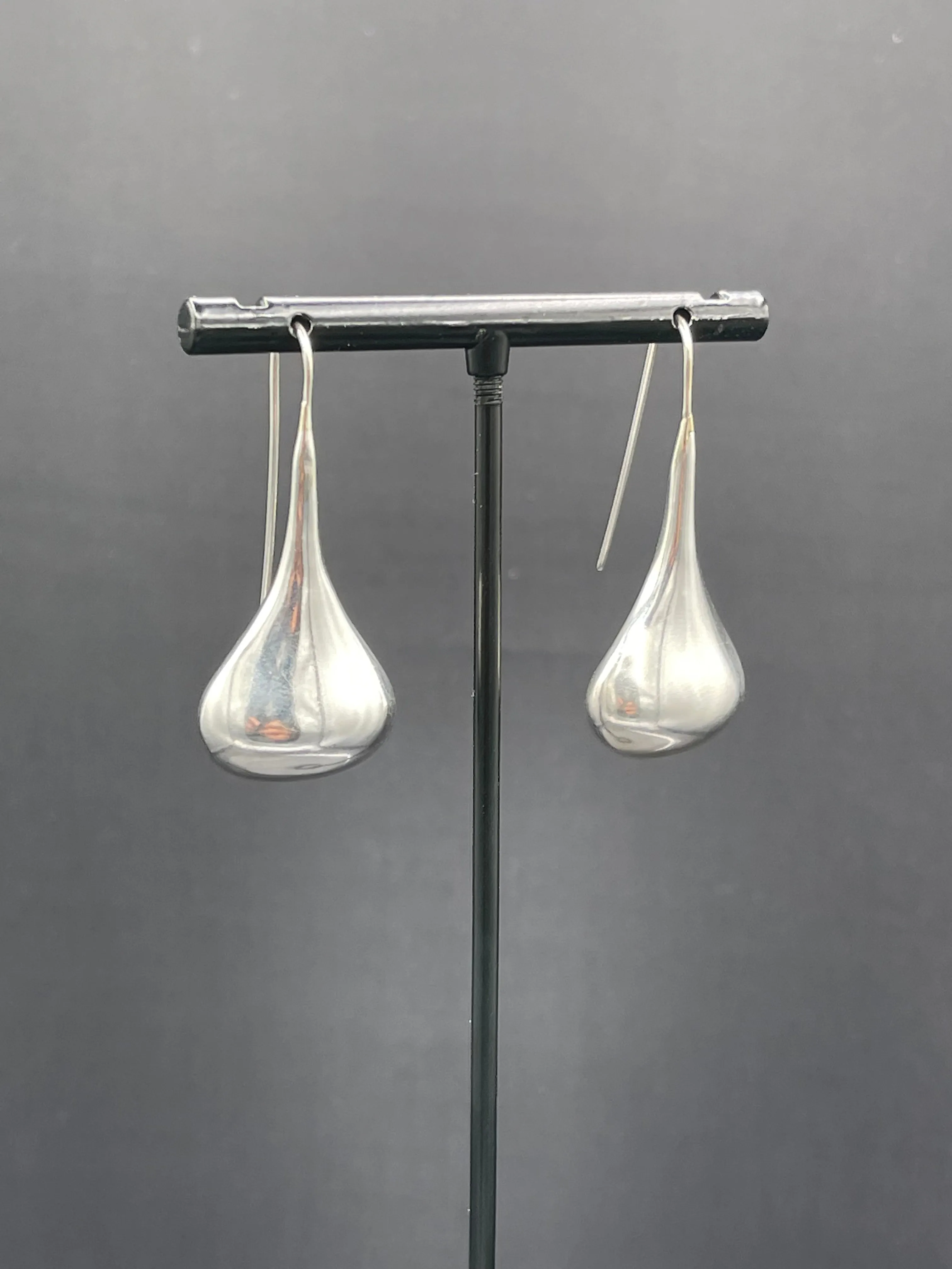 Tear Drop Sterling Silver Dangle Earrings