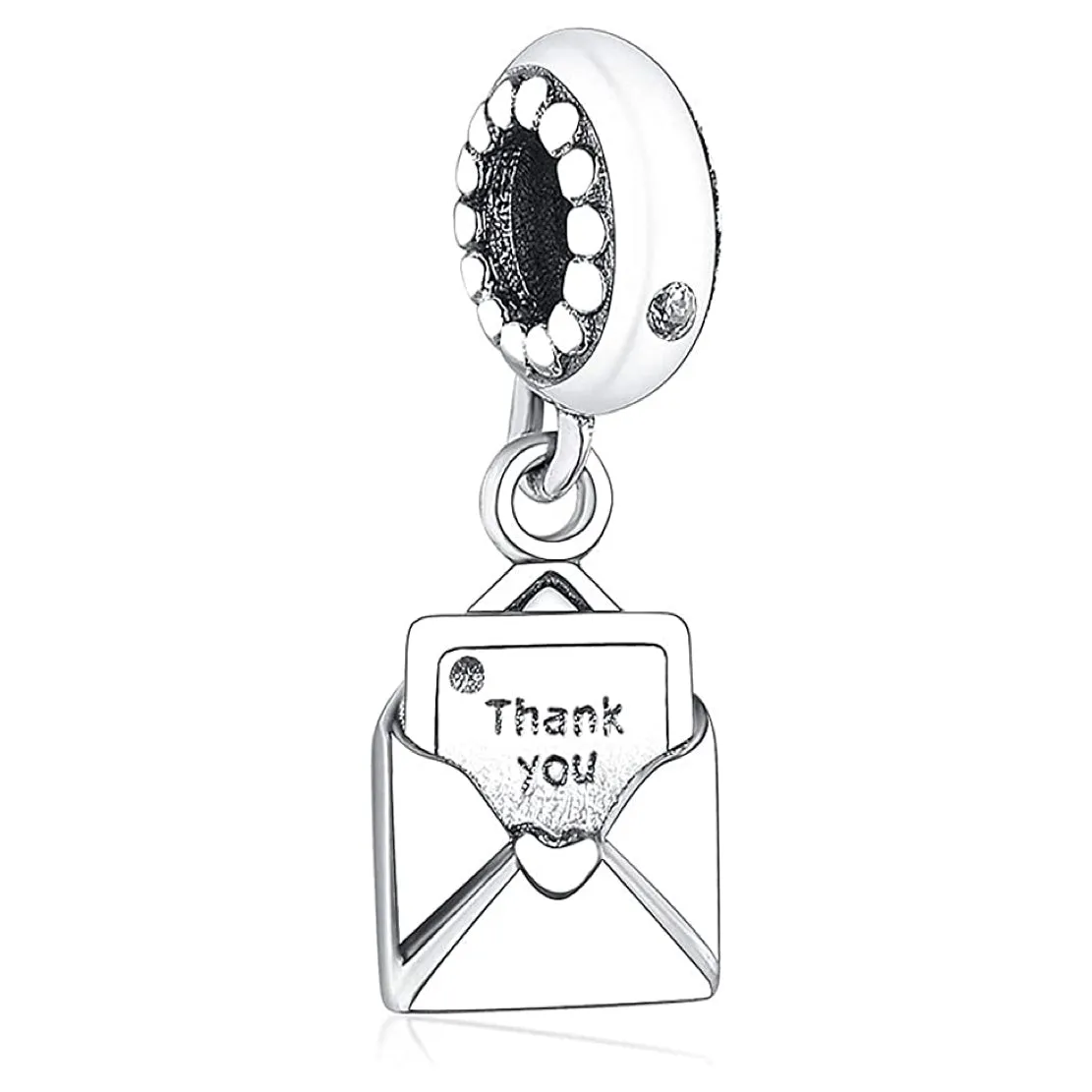Thank You Letter Envelope Dangle Pendant Bead Charm