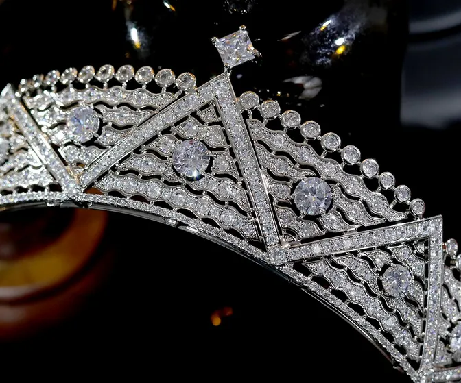 The Royal CZ Tiara - Silver