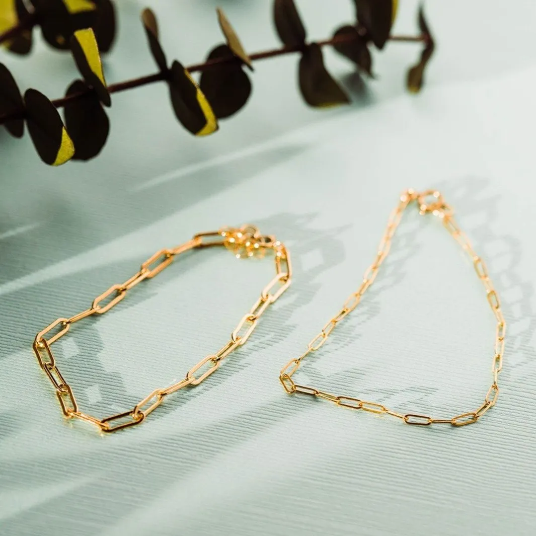 Theresa Oval Link Chain Bracelet - Gold