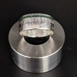 Thin Green Line Morgan Coin Ring