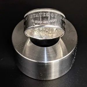 Thin White Line Morgan Coin Ring