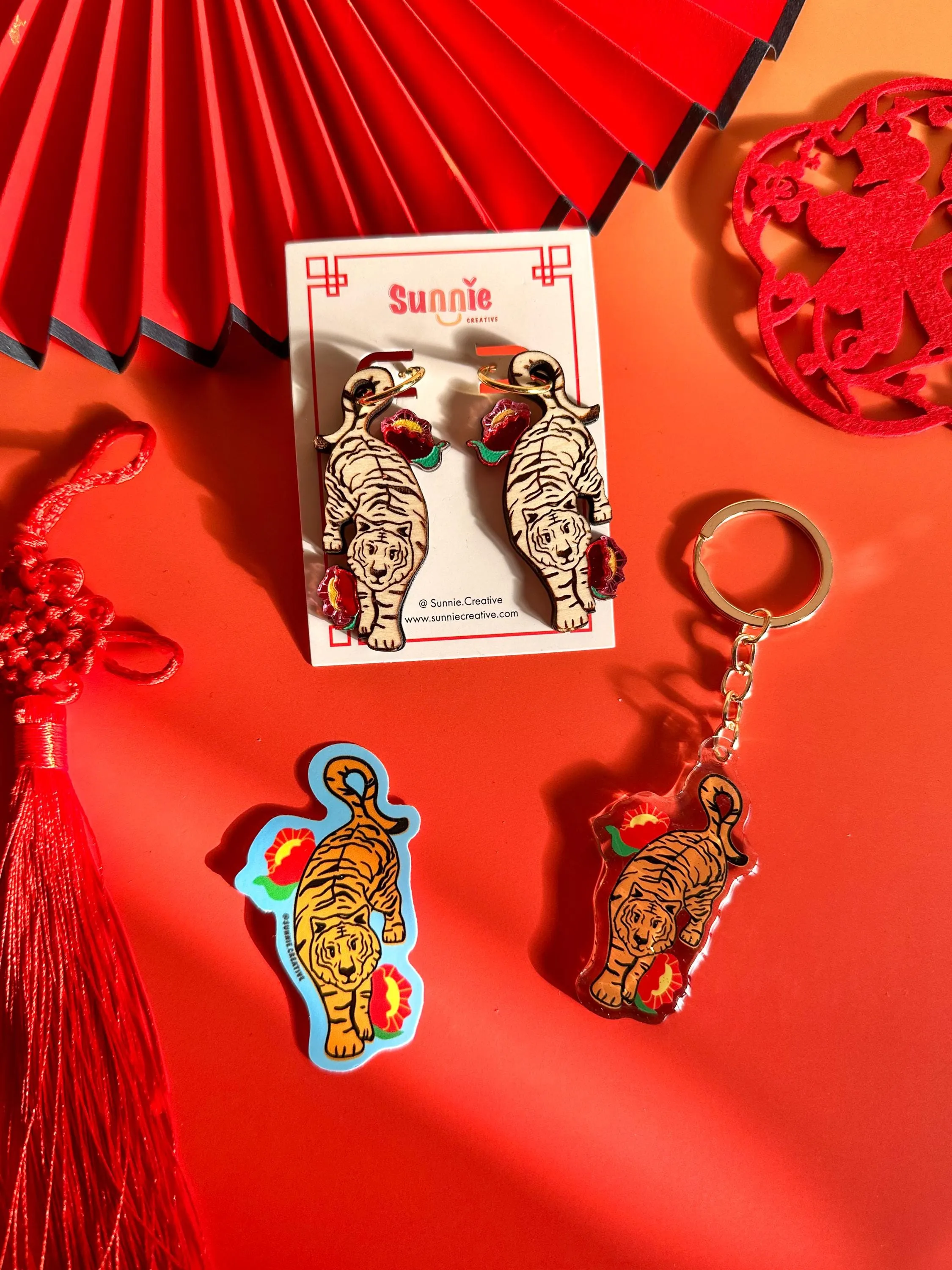 Tiger Earrings
