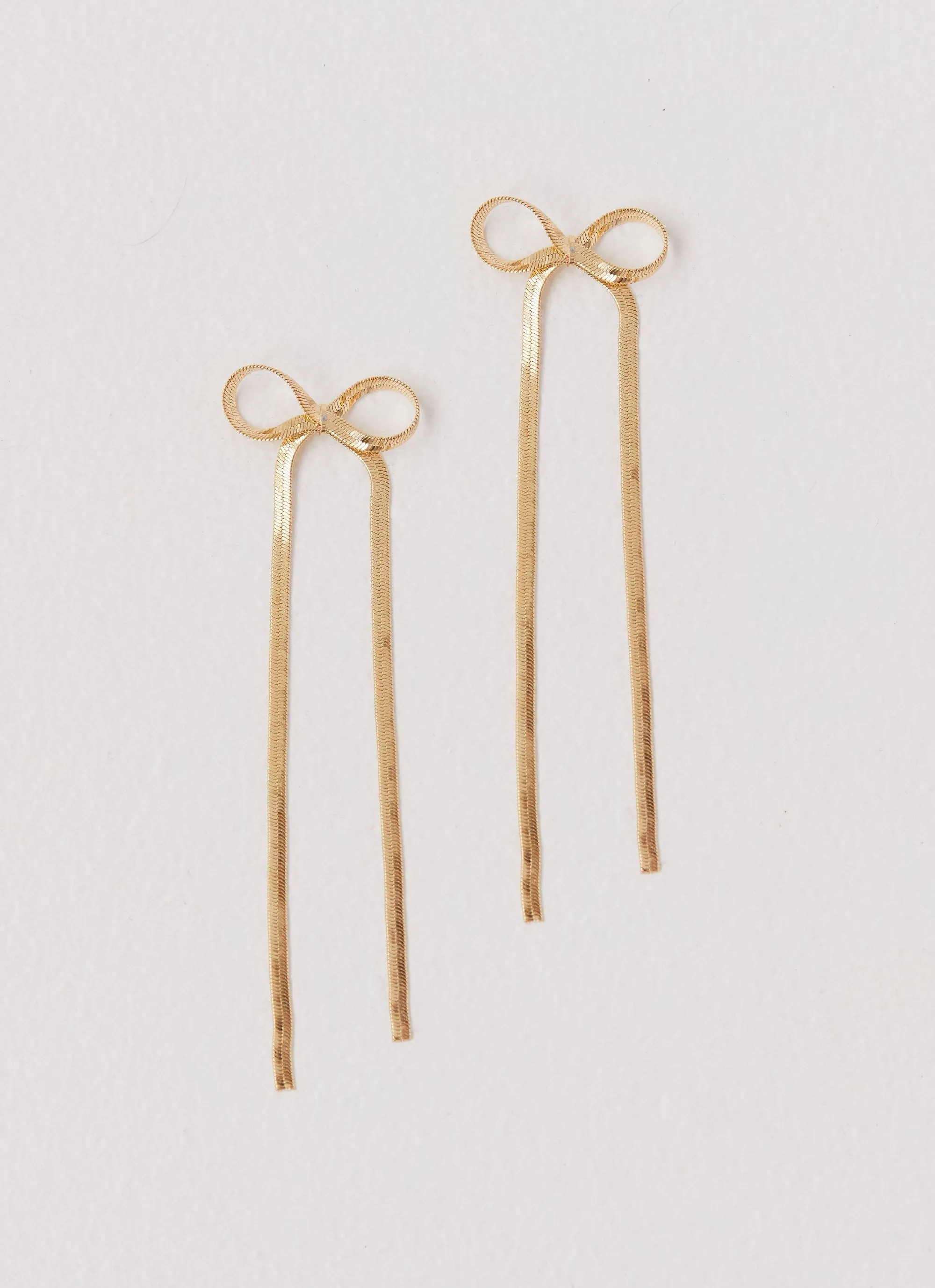 Tinka Bow Earrings - Gold