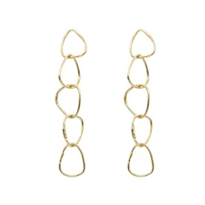 Tiny Five Gold Drop Earrings