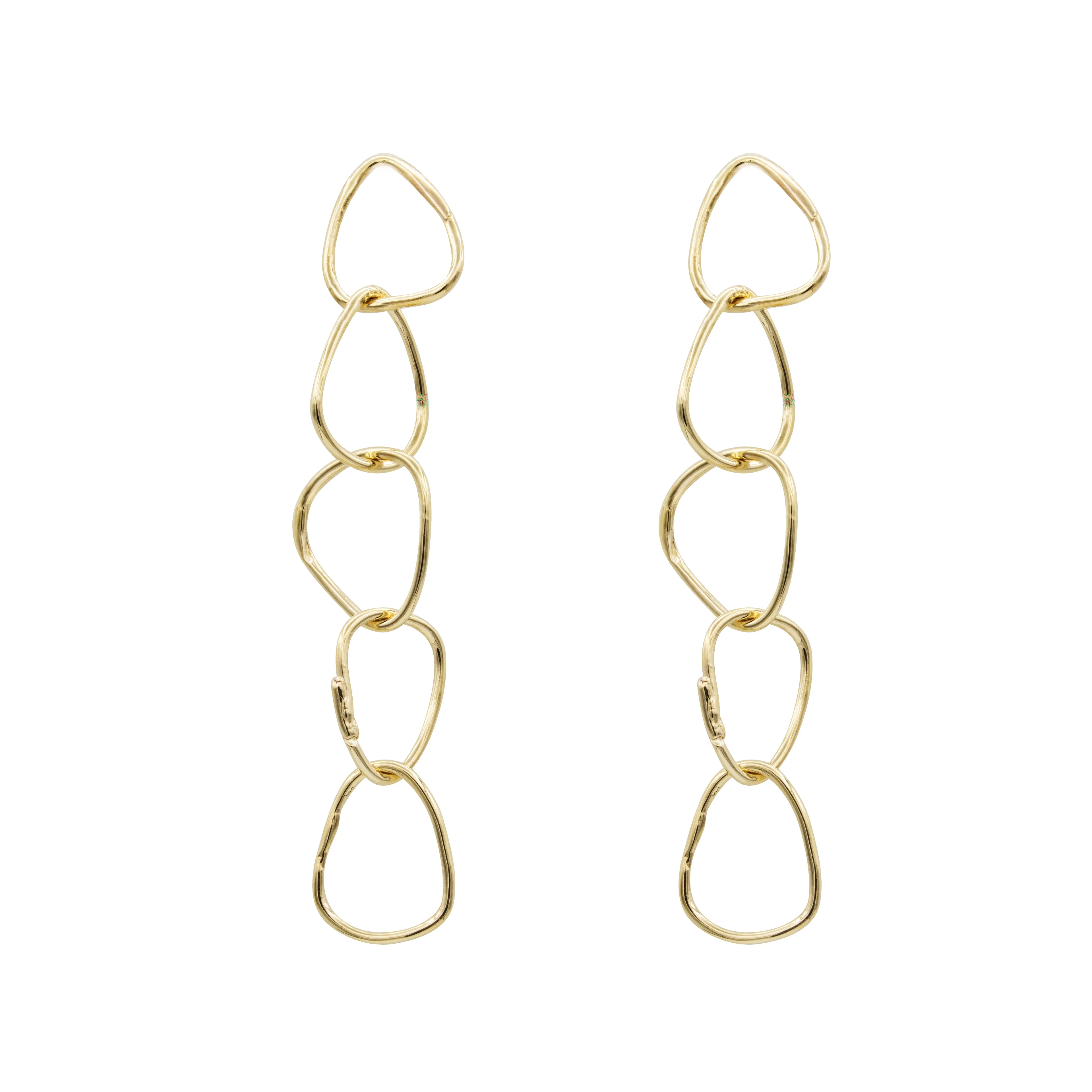 Tiny Five Gold Drop Earrings