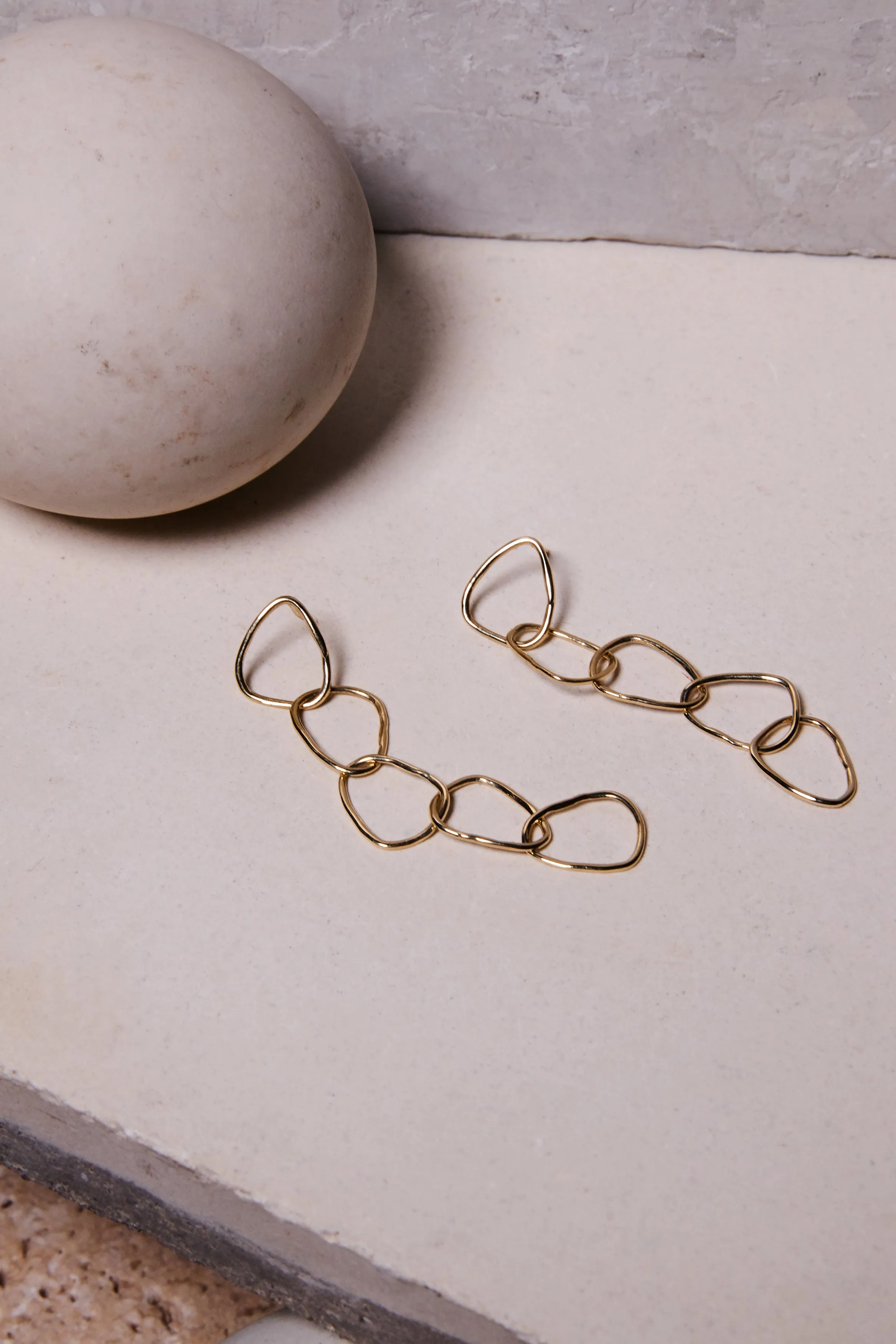 Tiny Five Gold Drop Earrings