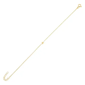 Tiny Solid Uppercase Initial Bracelet