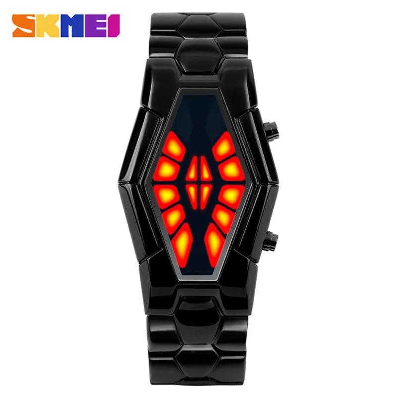 Top Luxury Skmei 1082 Snake Headh Blue/Red Led Watches Men Novelty Designer Men's Military Relogio Masculino Wristwatches