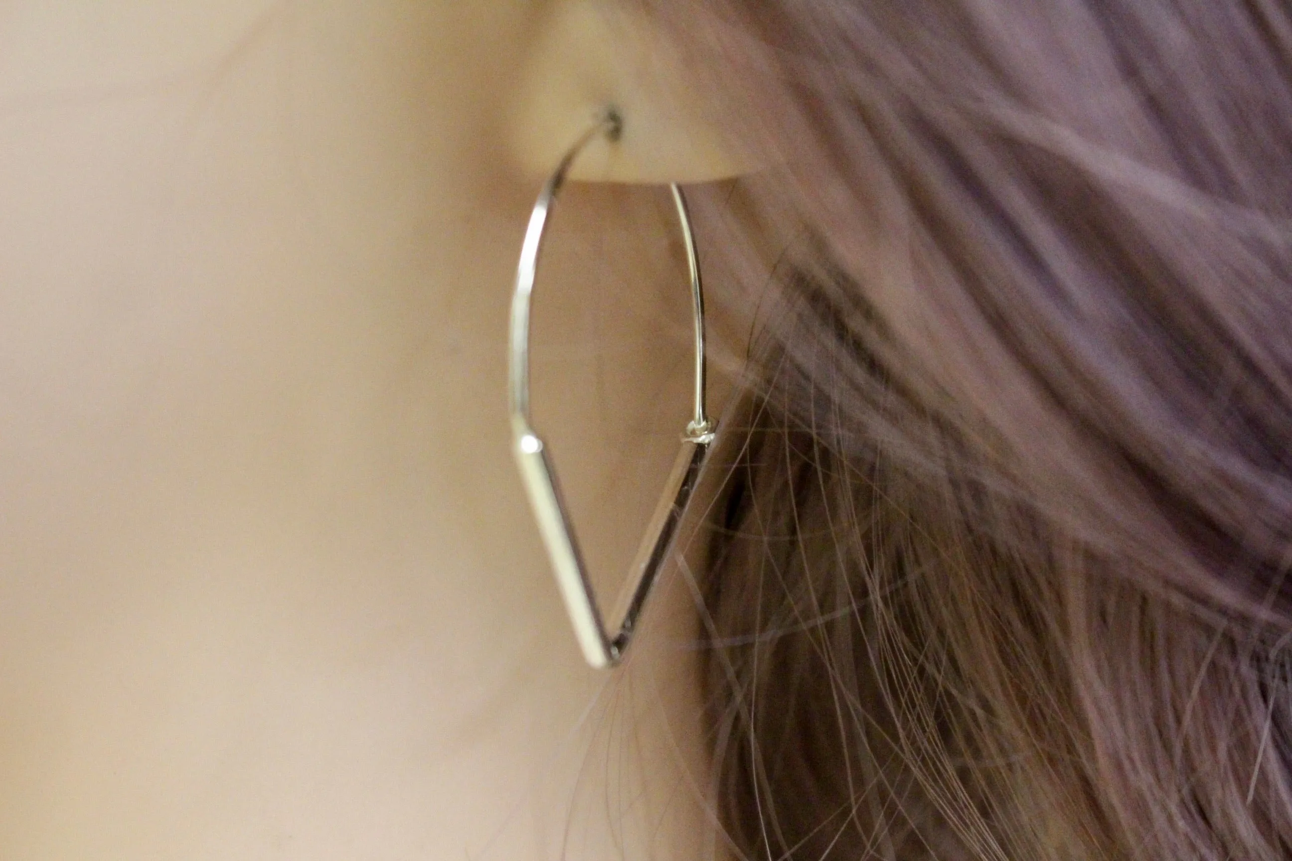 Triangle Sterling Silver Hoops