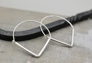 Triangle Sterling Silver Hoops