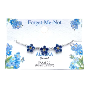 Triple Forget-Me-Not Sparkle Bracelet