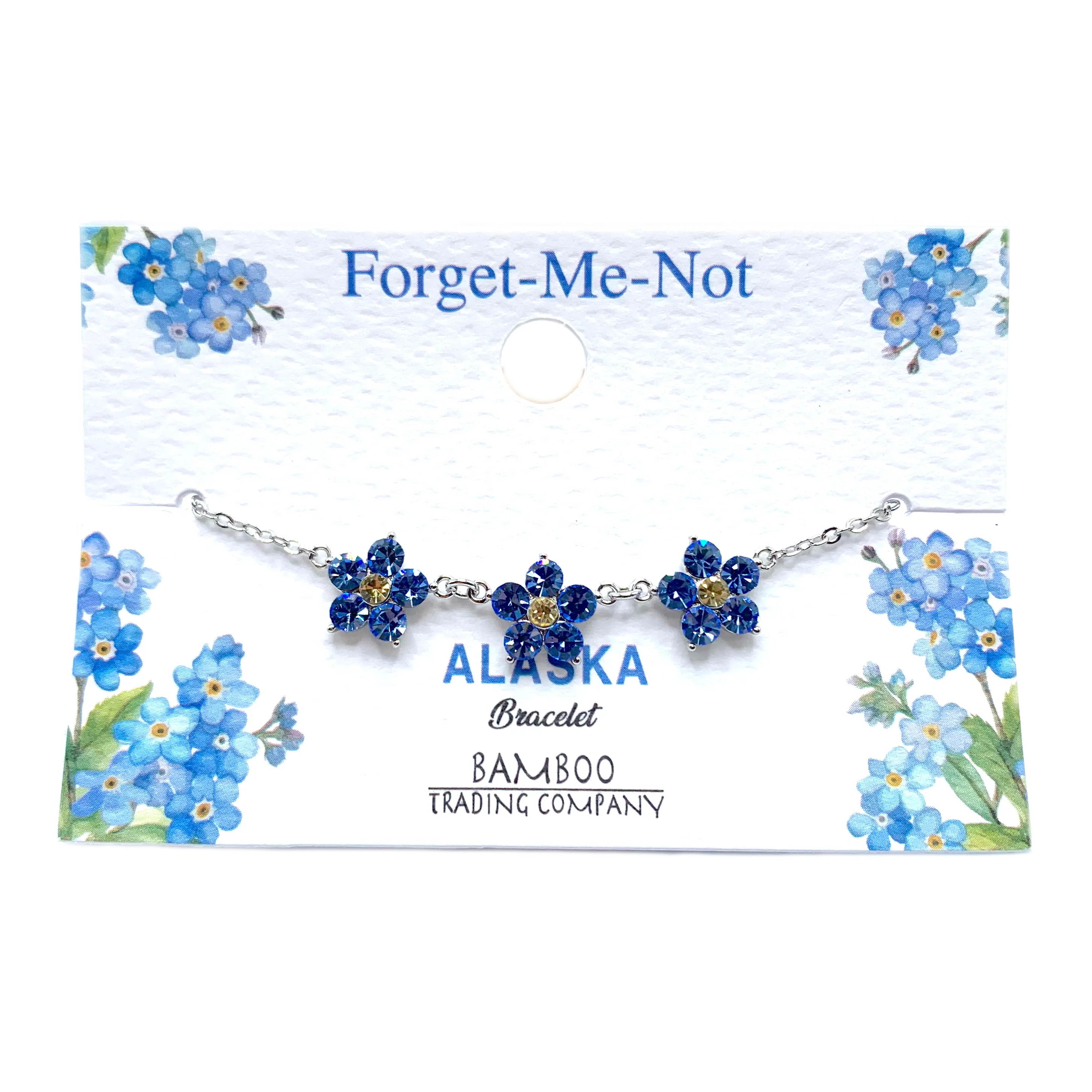 Triple Forget-Me-Not Sparkle Bracelet