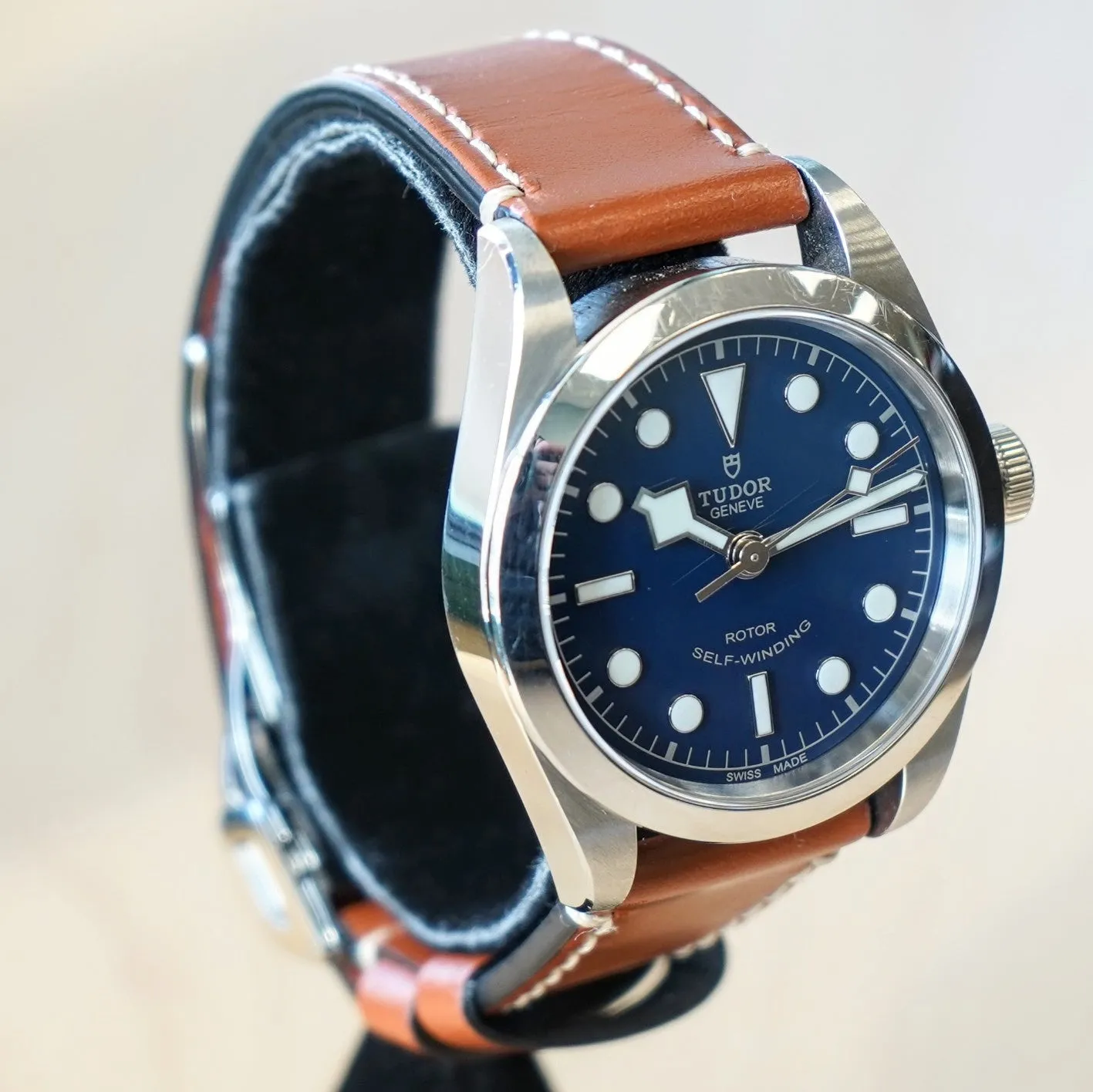 TUDOR Black Bay Automatic Watch Ref. 79500 36mm Blue Dial Self-Winding Wristwatch - Serial Number 428T860