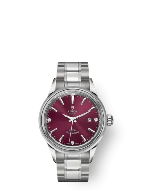 Tudor Style, Stainless Steel and Diamond-set, 28mm, Ref# M12100-0015