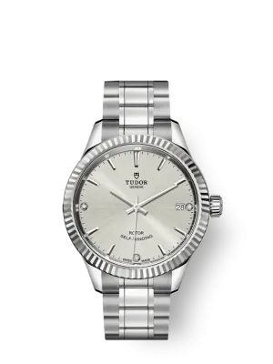 Tudor Style, Stainless Steel and Diamond-set, 34mm, Ref# M12310-0007