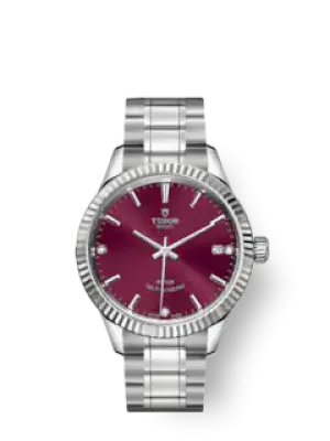Tudor Style, Stainless Steel and Diamond-set, 34mm, Ref# M12310-0019