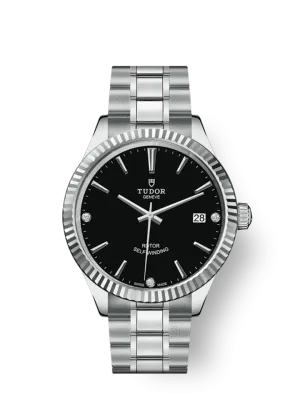 Tudor Style, Stainless Steel and Diamond-set, 38mm, Ref# M12510-0009