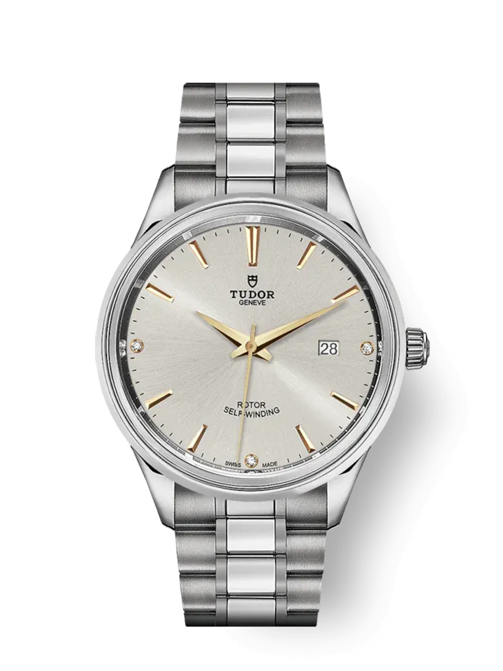Tudor Style, Stainless Steel and Diamond-set, 41mm, Ref# M12700-0019