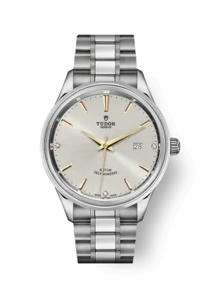 Tudor Style, Stainless Steel and Diamond-set, 41mm, Ref# M12700-0019