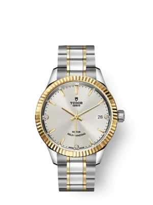 Tudor Style, Stainless Steel and Yellow Gold with Diamond-set, 34mm, Ref# M12313-0009