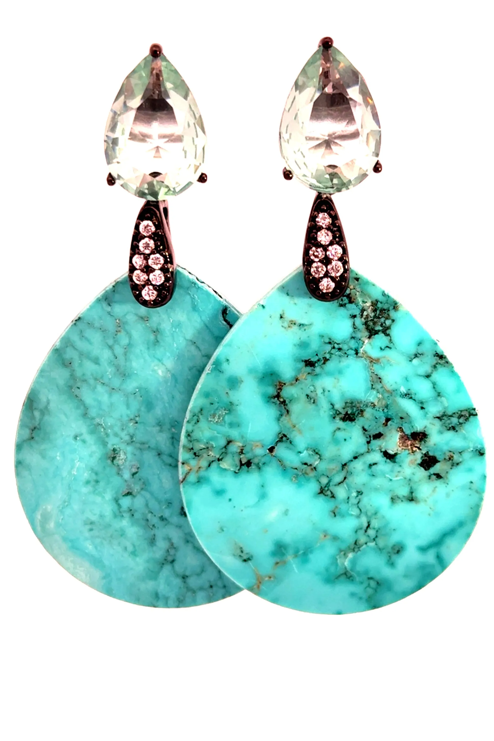 Turquoise Cubic Drop Earring