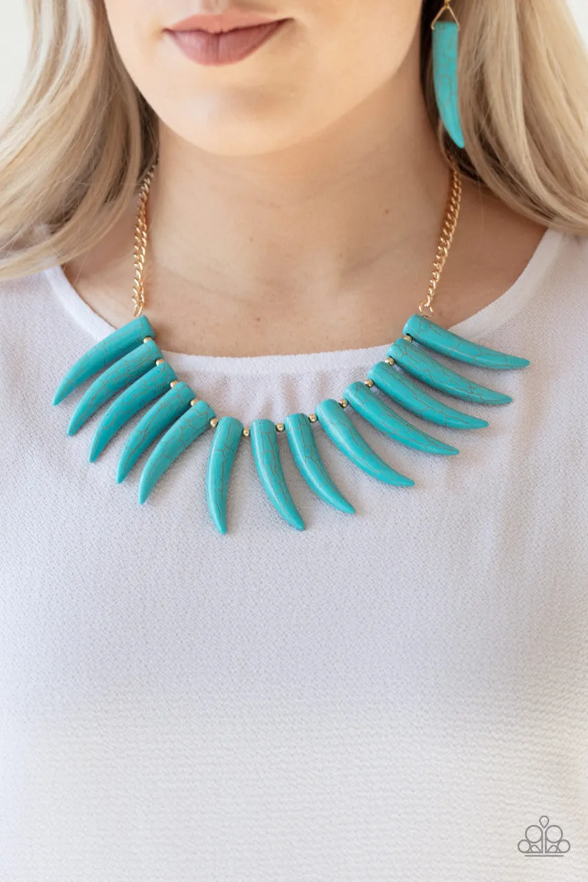 Tusk Tundra Blue Paparazzi Necklace