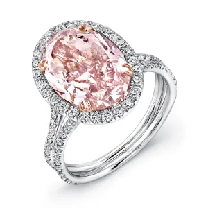 Uneek Engagement Ring Platinum Oval LVS889