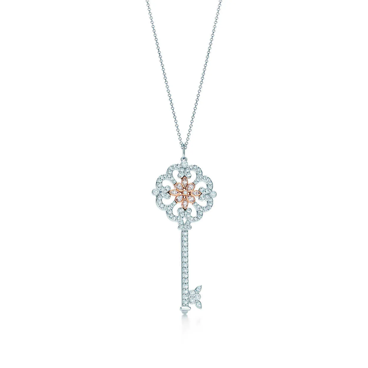 Unlock Happiness Enchant Primrose Key Pendant Necklace