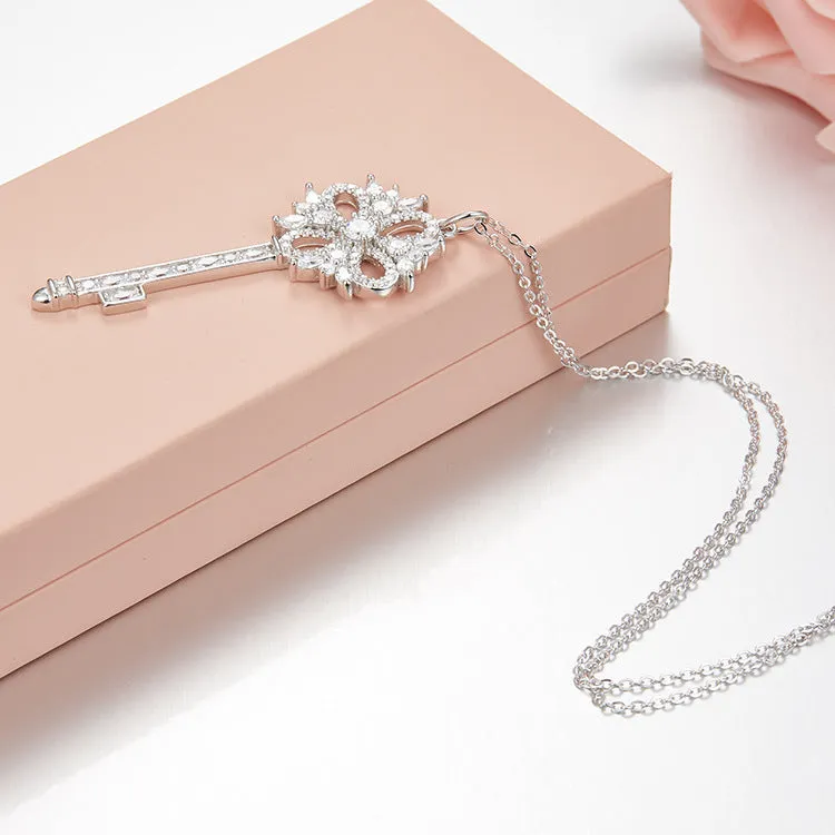Unlock Happiness Victoria Key Pendant Necklace