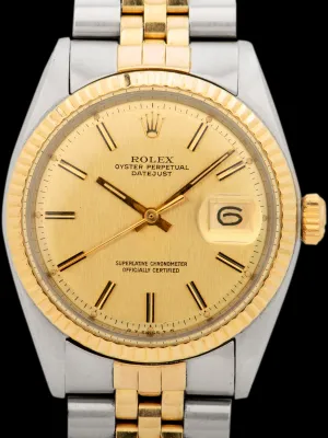 *Unpolished* 1973 Rolex Two-Tone Datejust (Ref. 1601) Linen Champagne Sigma Dial