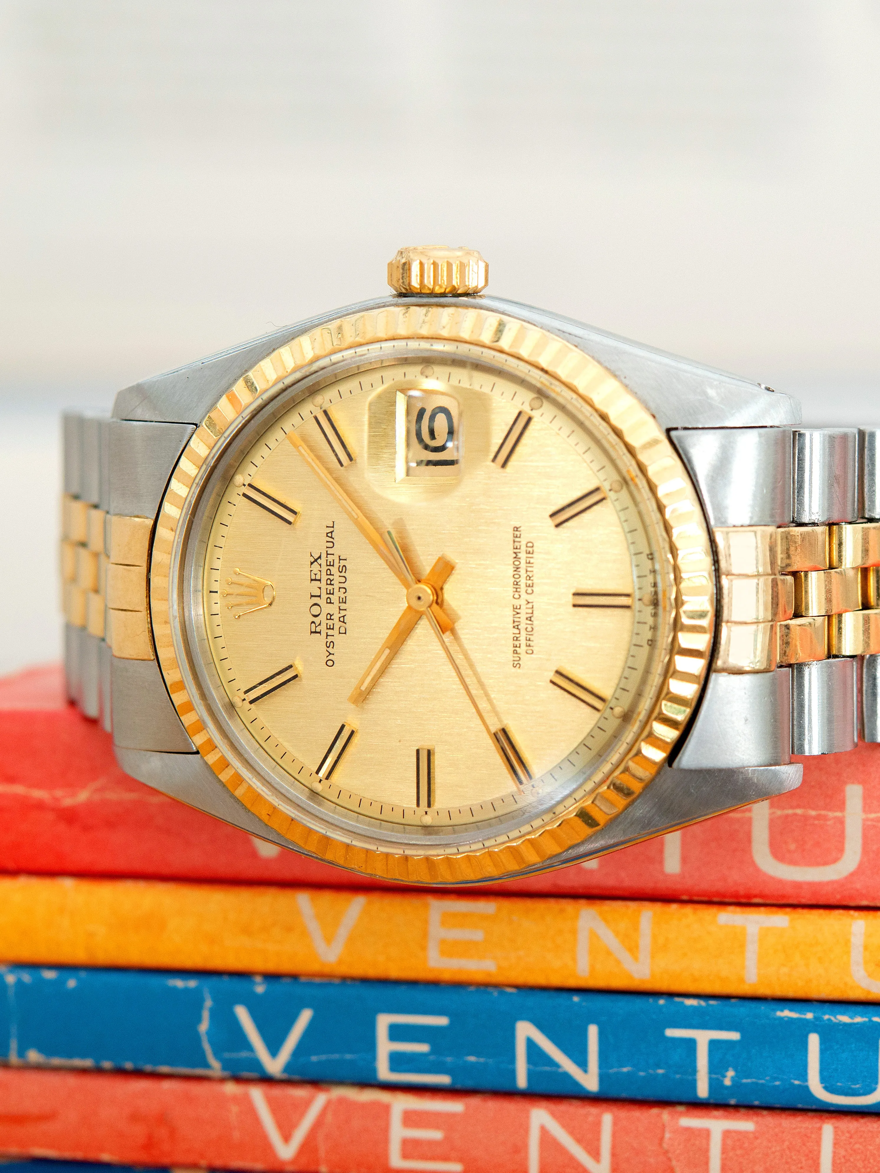 *Unpolished* 1973 Rolex Two-Tone Datejust (Ref. 1601) Linen Champagne Sigma Dial