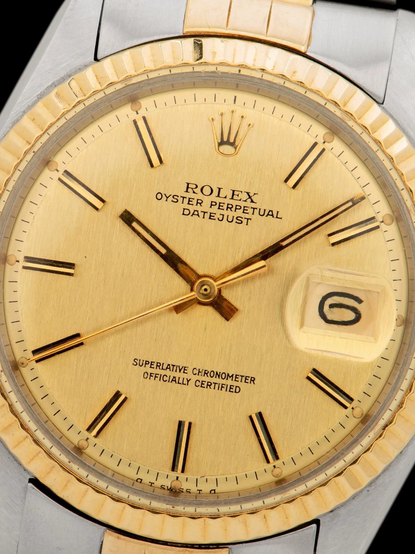 *Unpolished* 1973 Rolex Two-Tone Datejust (Ref. 1601) Linen Champagne Sigma Dial