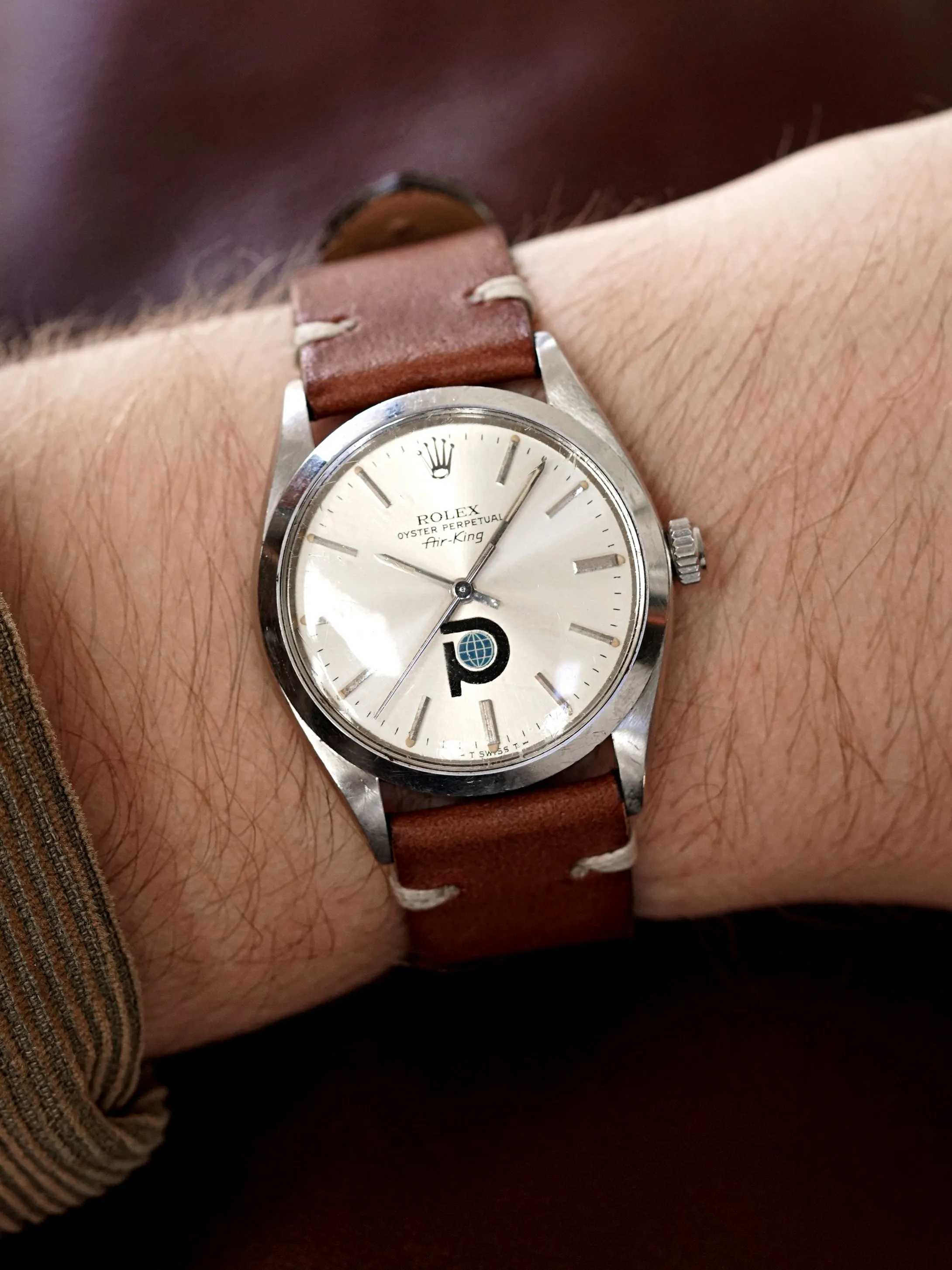 *Unpolished* 1979 Rolex Air-King (Ref. 5500) "Pool Intairdril" Logo Dial