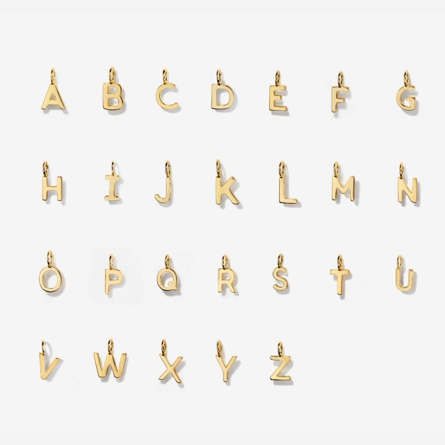 Uppercase Initial Clasp Charm