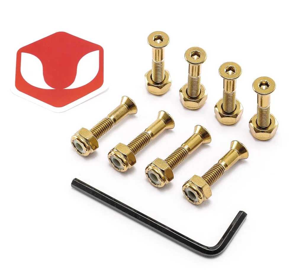 Venom Skateboards Logo White Skateboard Wheels & Venom Gold Bearings Pack   Bolts!