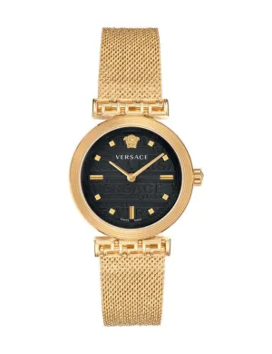 Versace Meander Quartz Black Dial Ladies Watch VELW00720