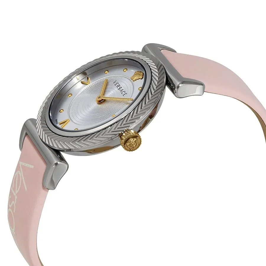 Versace V-Motif Quartz Silver Dial Ladies Watch VERE00118