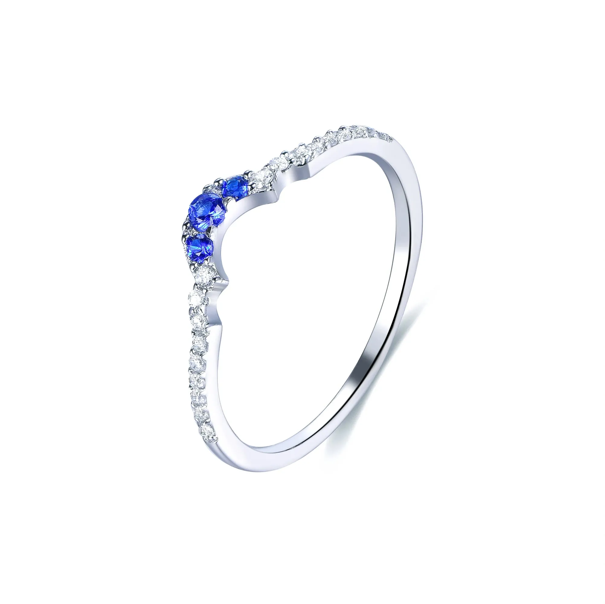 Viktoriia X Trendolla: Celestial Cycle - Sterling Silver Opals Diamond Ring