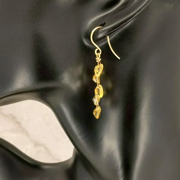 Vines Earrings, Fine Citrine
