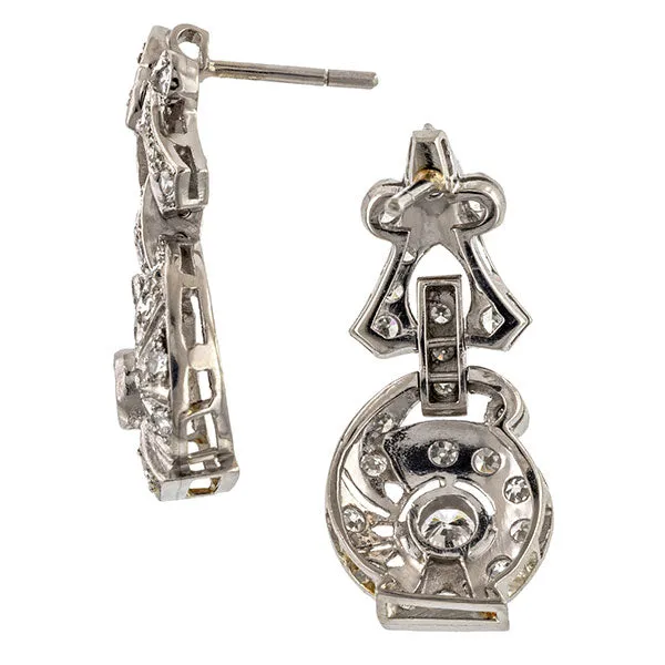 Vintage Diamond Drop Earrings