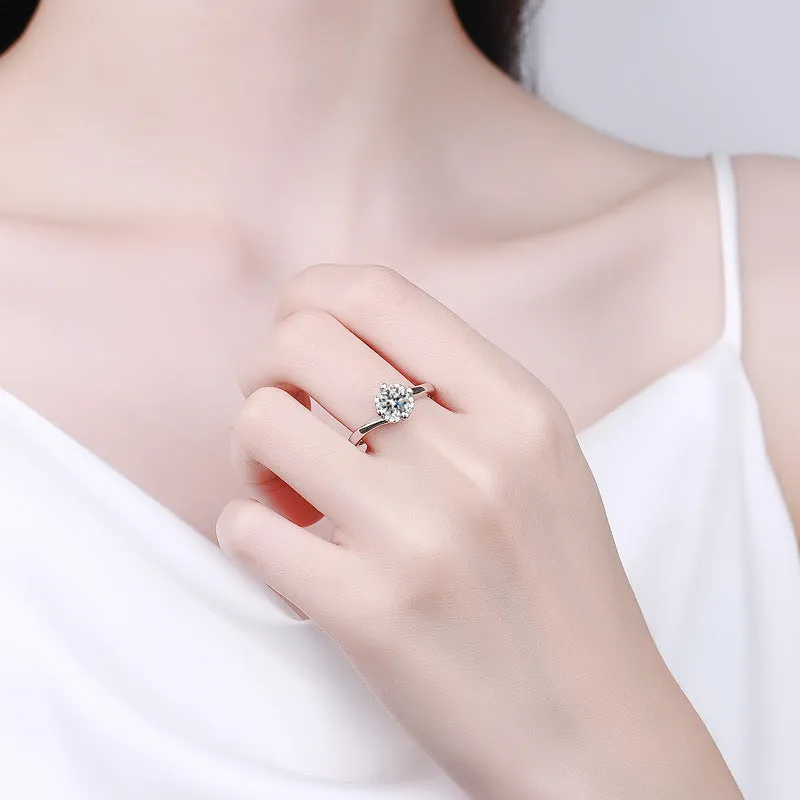 Wedding Twist Couple Moissanite Ring