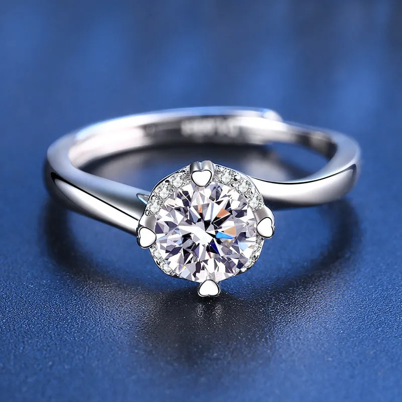Wedding Twist Couple Moissanite Ring