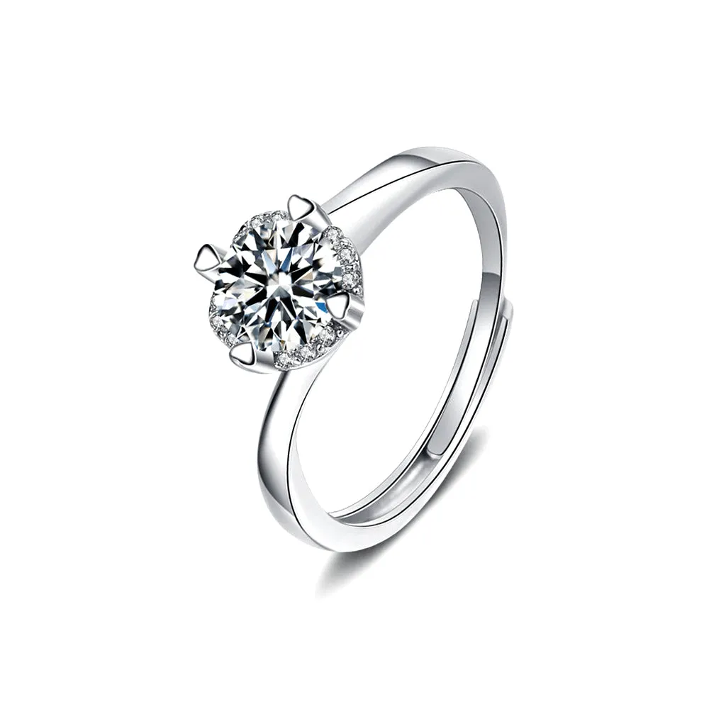 Wedding Twist Couple Moissanite Ring