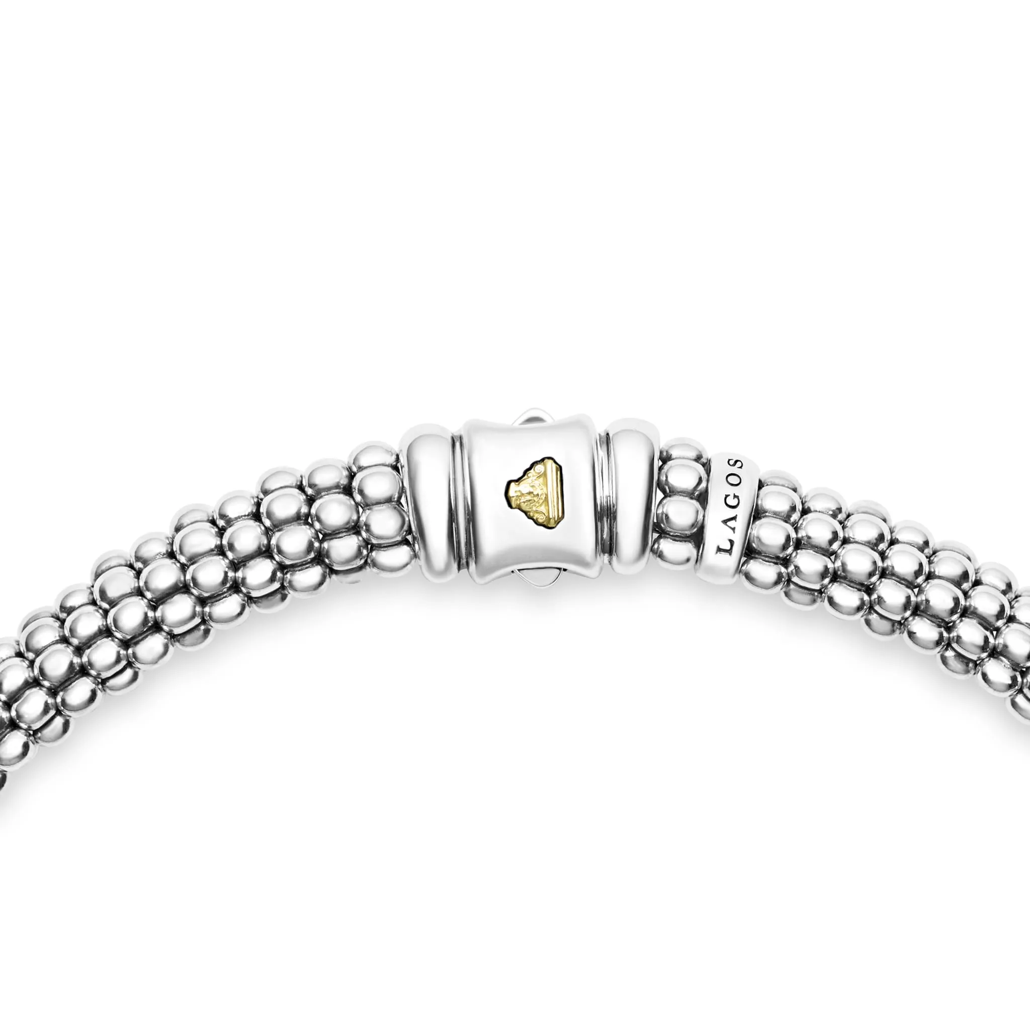 White Caviar White Single Station Diamond Caviar Necklace