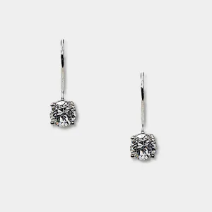 White Zircon Drop Earrings
