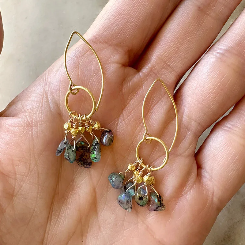 Zoe Black Opal Earrings