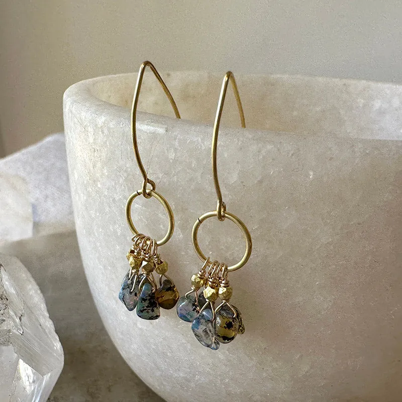 Zoe Black Opal Earrings
